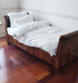 BEIDERMEIER WALNUT SLEIGH DAYBED