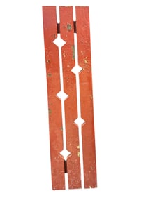 ANTIQUE PRIMITIVE RED SHUTTER 54"