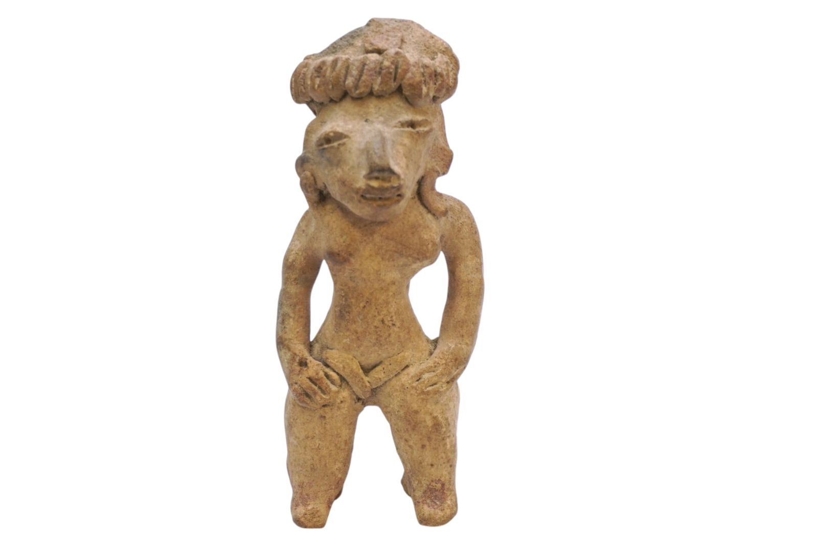 STANDING HUASTEC FEMALE PRE-COLUMBIAN FIGURE (1 of 5)