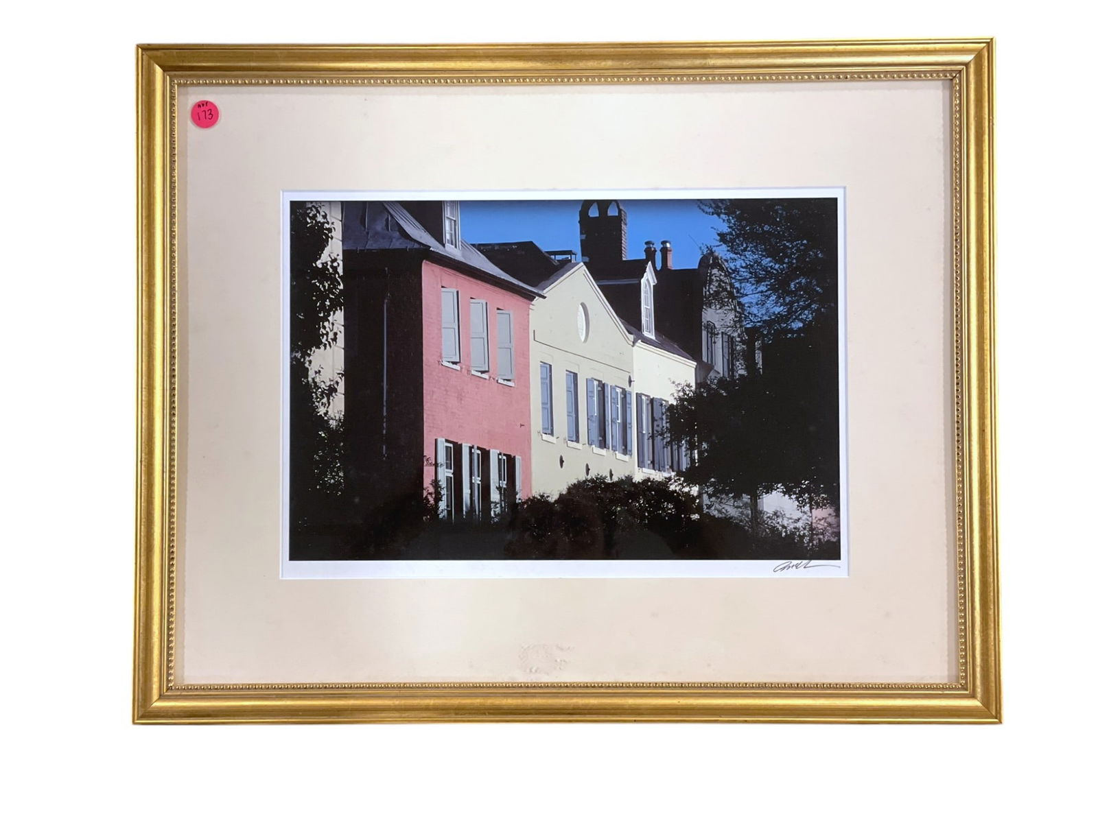 FRAMED RAINBOW ROW CHARLESTON PHOTOGRAPH (1 of 2)