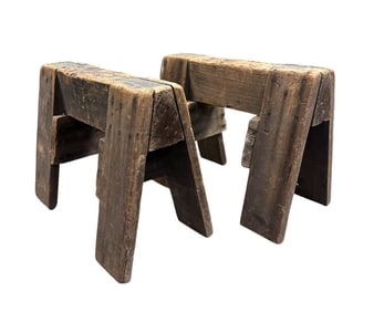ANTIQUE MINI PRIMITIVE SAWHORSE- A PAIR