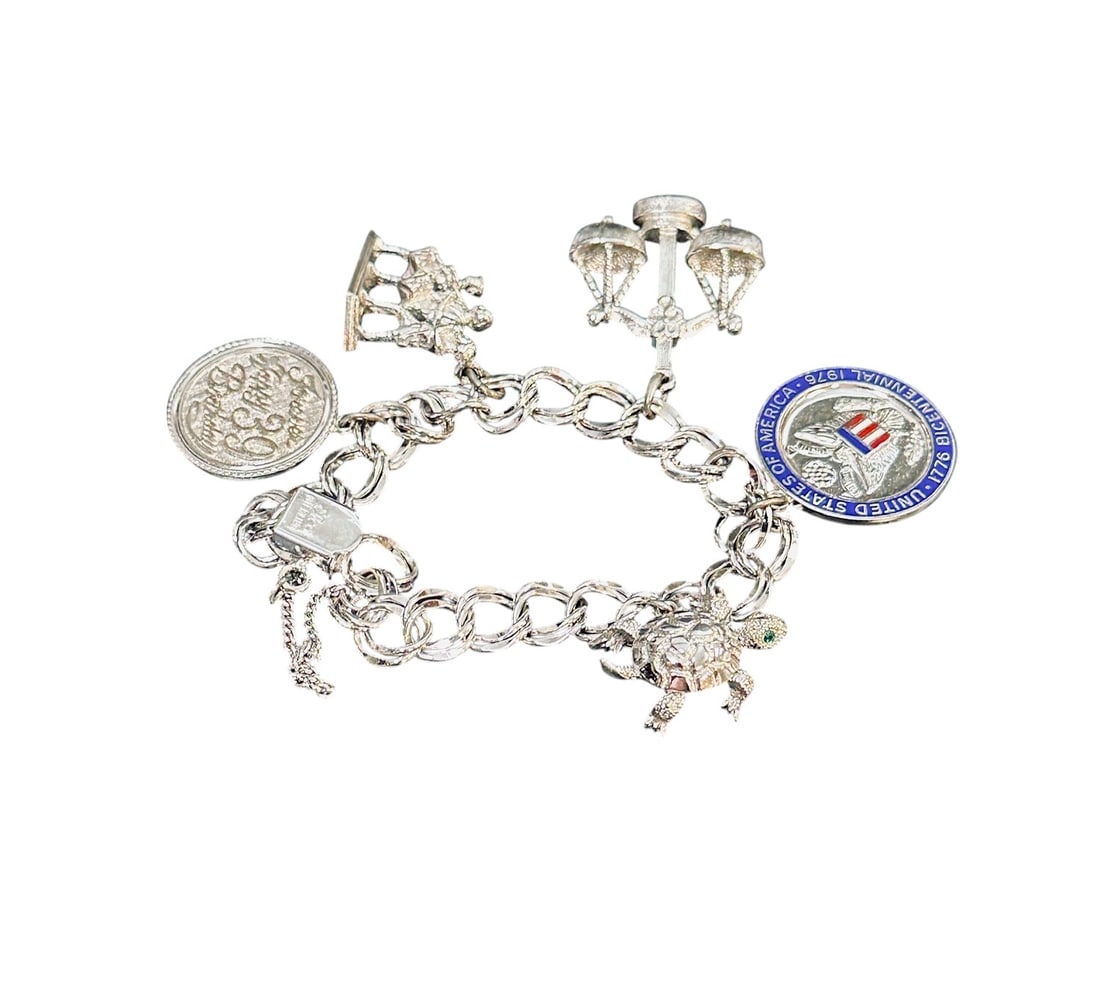 STERLING SILVER CHARM BRACELET (1 of 2)