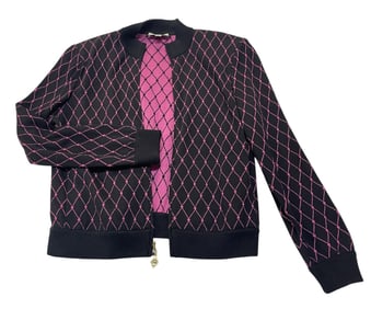 VINTAGE ST. JOHN SPORT BY MARIE GRAY BLACK & PINK JACKET