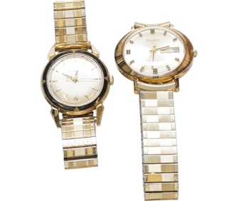 2 VTG BULOVA & GIRARD PERREGAUX GYROMATIC MENS WATCHES