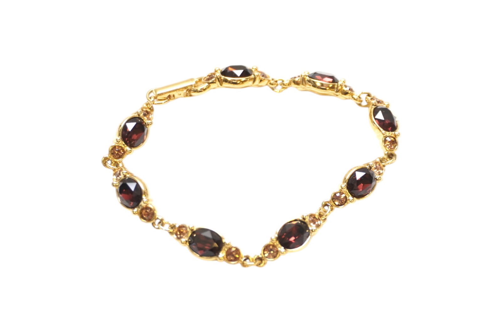 SWAROVSKI CRYSTAL RUBY & TOPAZ BRACELET (1 of 3)