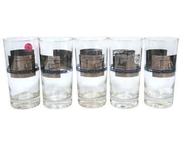 SET OF 6 MID CENTURY HIGHBALL GLASSES