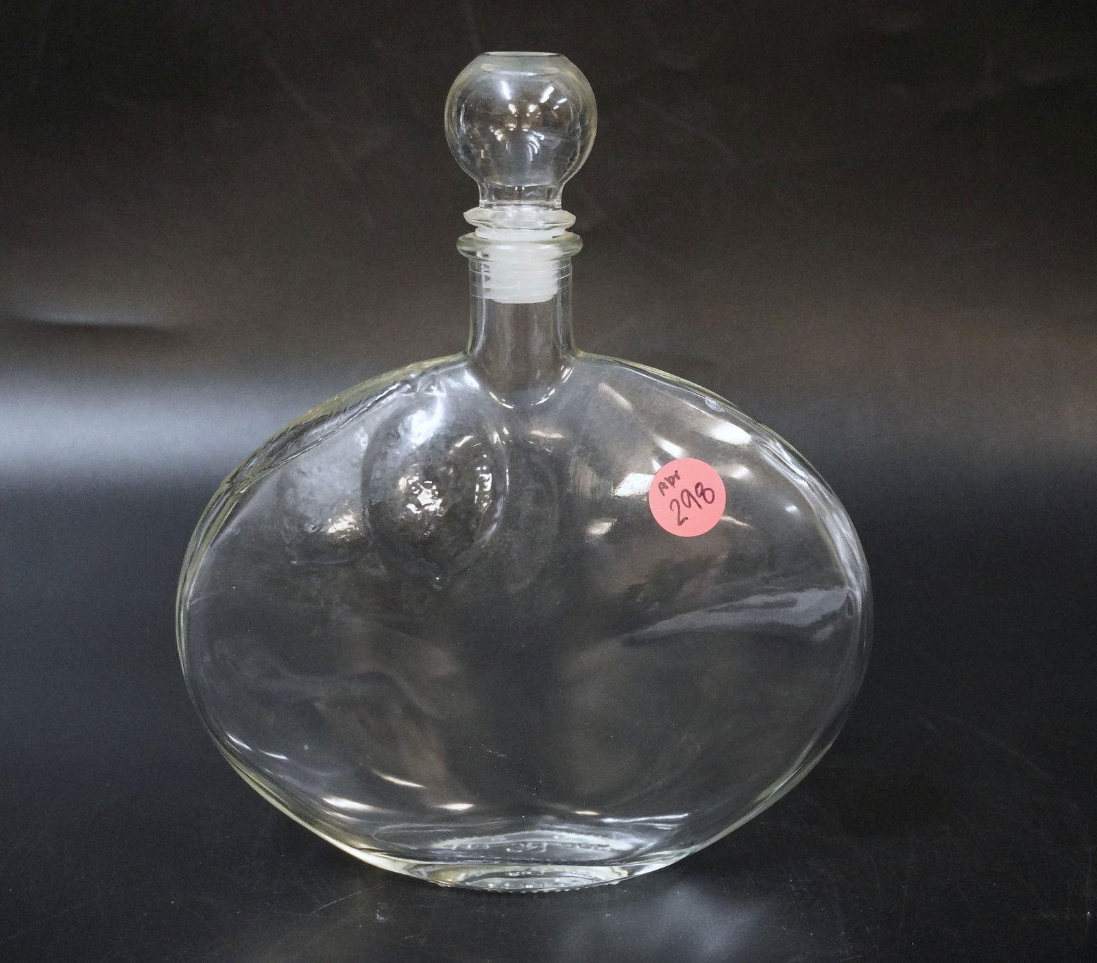 VINTAGE LEMON EMBOSSED DECANTER: Vintage Lemon Embossed Decanter. Measures 8.5" x 7" x 2" and weighs 1 lb 3 oz.
