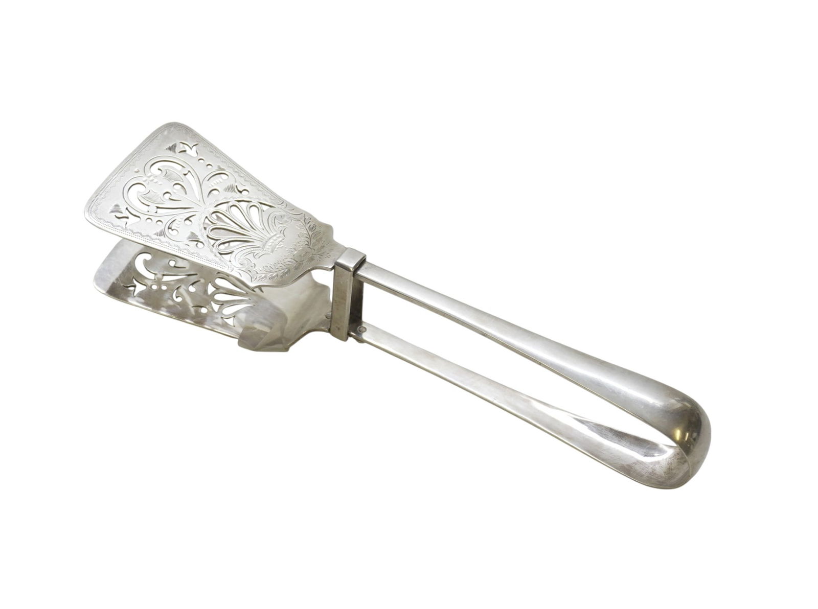 19th c WILLIAM HUTTON SHEFFIELD ASPARAGUS TONGS (1 of 4)