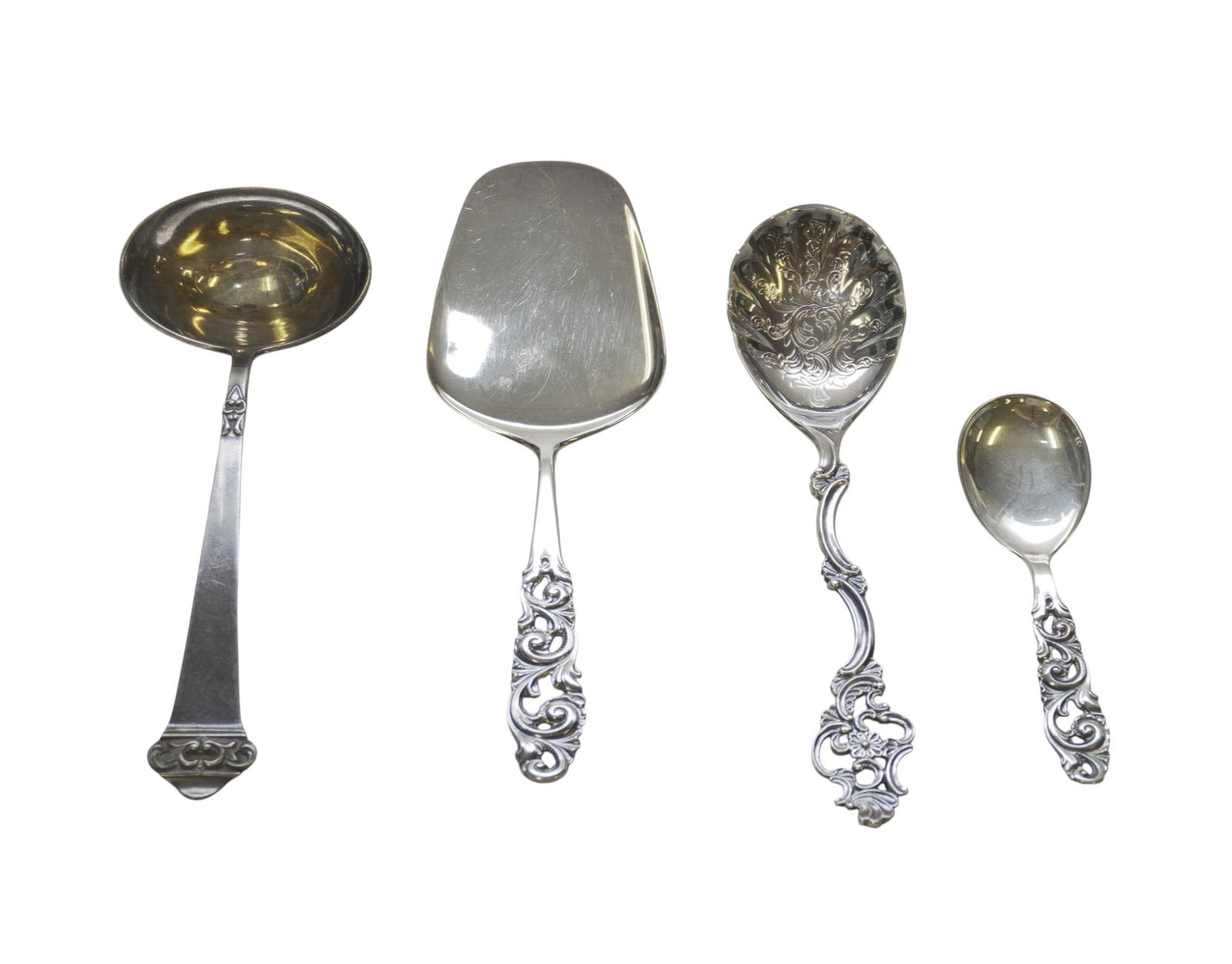 4 PC MID CENTURY NORWEGIAN 830 SILVER (1 of 2)