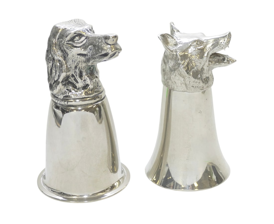 VINTAGE HOUND & FOX STIRRUP CUPS 1 GUCCI (1 of 5)