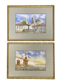 2 WASHINGTON VILLAMARTIN WATERCOLORS ECUADOR
