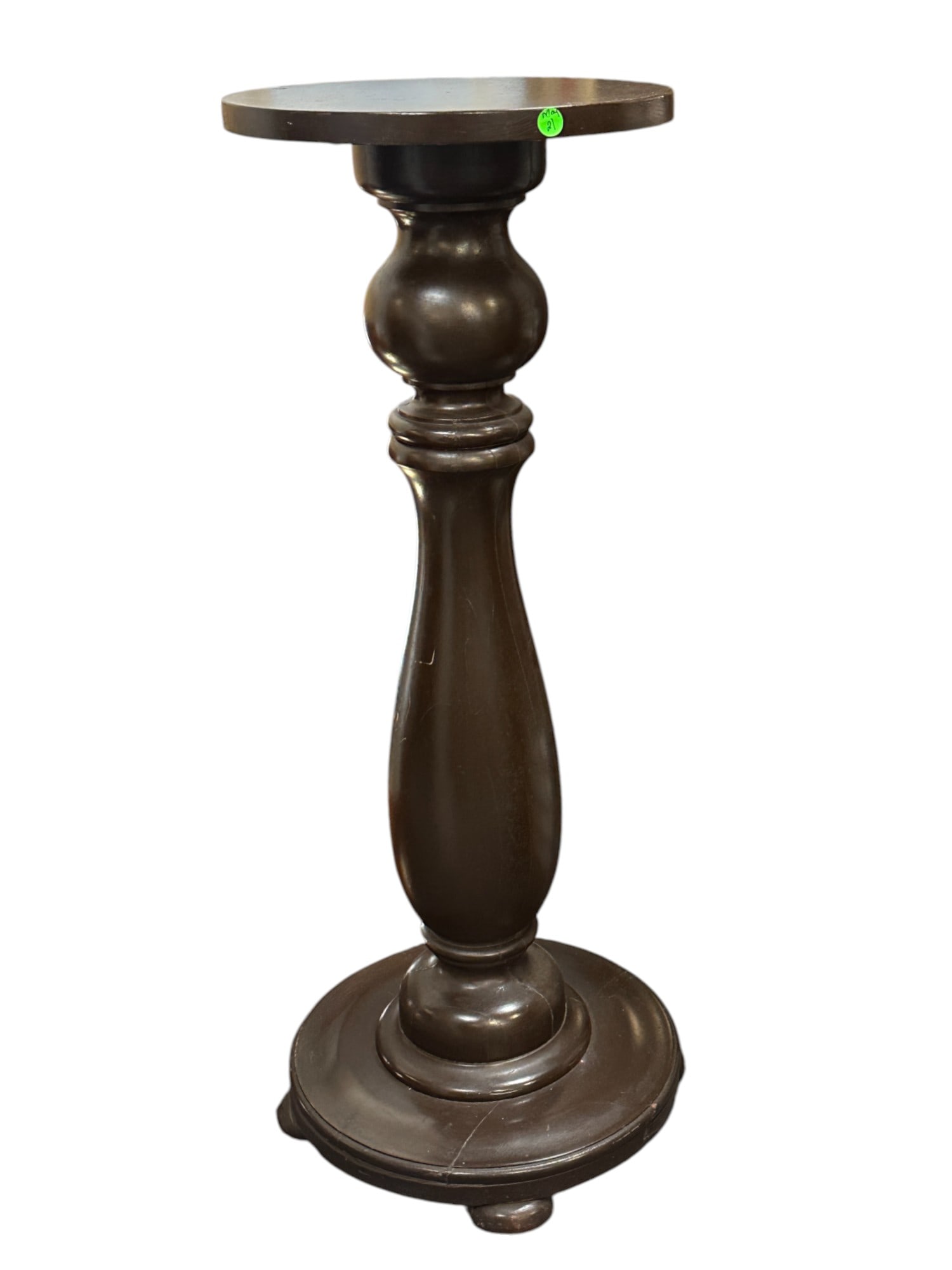 ANTIQUE MAHOGANY PEDESTAL LAMP / PLANT STAND (1 of 1)