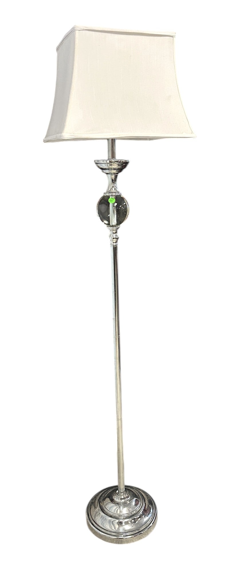 RESTORATION HARDWARE STYLE LUCITE & CHROME FLOOR LAMP (1 of 2)