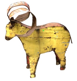 VINTAGE FOLK ART METAL GOAT FOR GARDEN