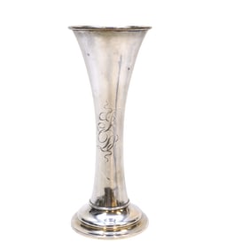 STERLING SILVER ART NOUVEAU VASE