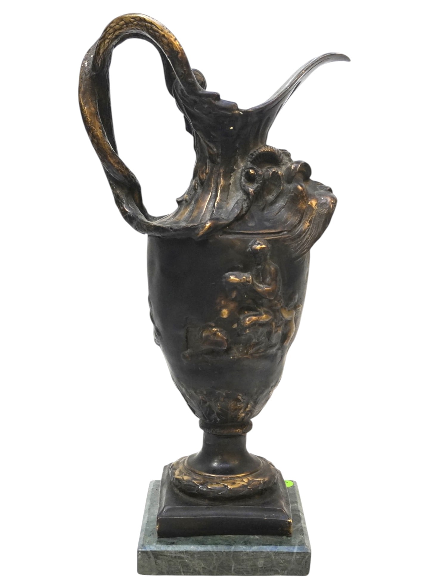 BRONZE EWER BY P.J. MENE TWISTED SNAKE HANDLE (1 of 9)