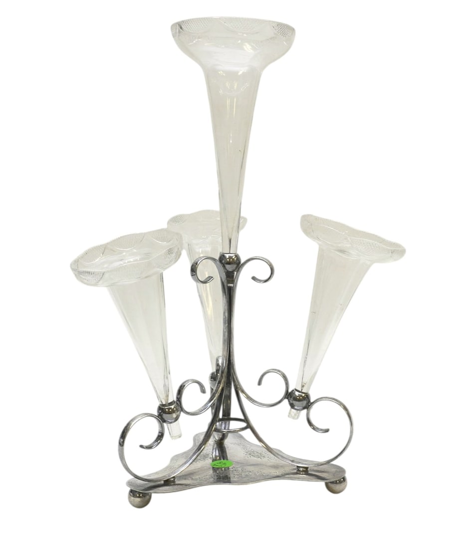 JOHN TURTON & CO ENGLISH EPERGNE EPNS 19TH C (1 of 4)