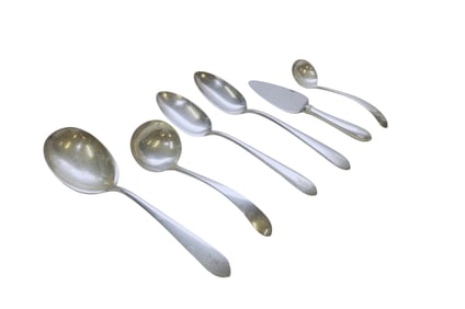 6 STERLING SILVER SERVING PIECES S. KIRK & SON