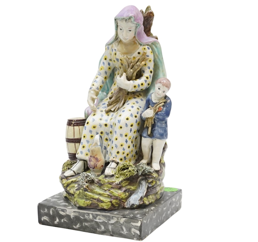 19th c STAFFORDSHIRE RALPH WOOD TYPE PEARLWARE WIDOW (1 of 6)