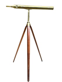 ANTIQUE E.G. WOOD LONDON BRASS TELESCOPE