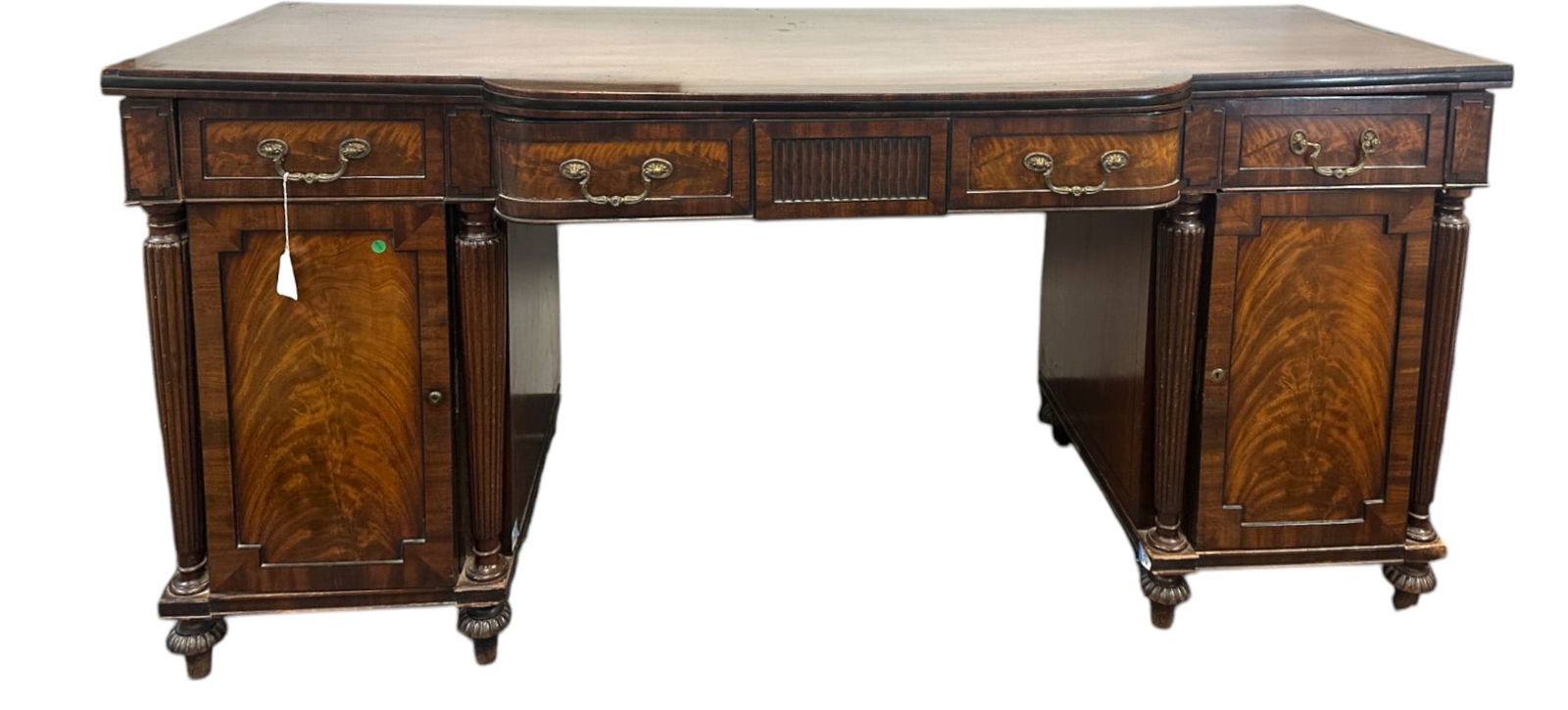 ANTIQUE ENGLISH REGENCY FLAME MAHOGANY BUFFET (1 of 9)