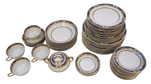 56 pc LIMOGES TRESSMANES & VOGHT CHINA
