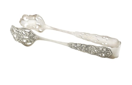 LARGE STERLING MARTHINSEN NORWAY ICE TONGS