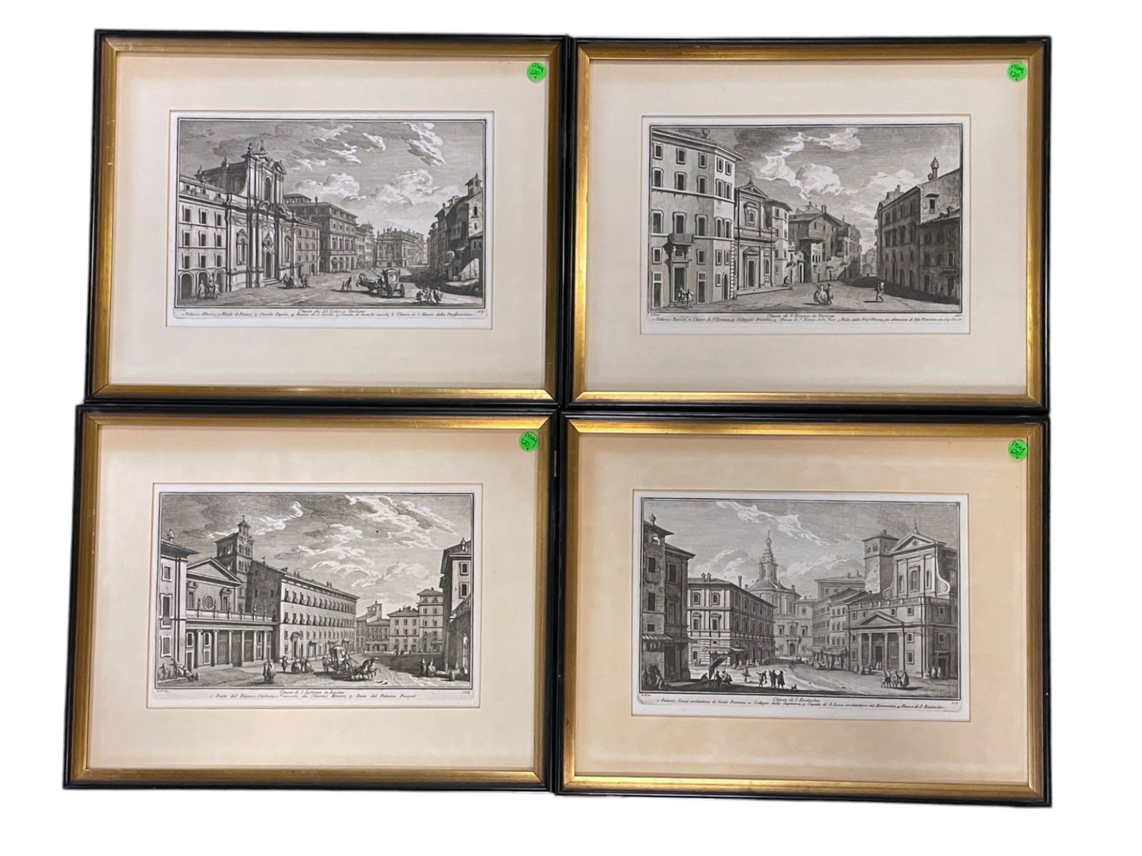 4 18th c GIUSEPPE VASI ENGRAVINGS FRAMED (1 of 5)