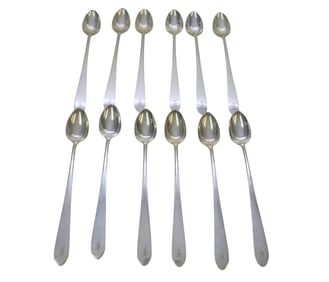 12 STERLING SILVER ICED TEASPOON S. KIRK & SON