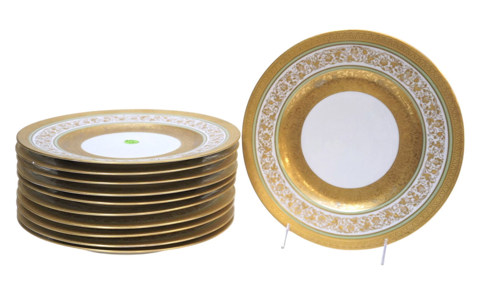 11 HUTSCHENREUTHER GILT DINNER PLATES (1 of 3)