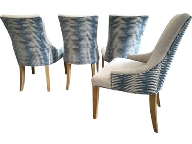 4 CUSTOM UPHOLSTERED DINING CHAIRS