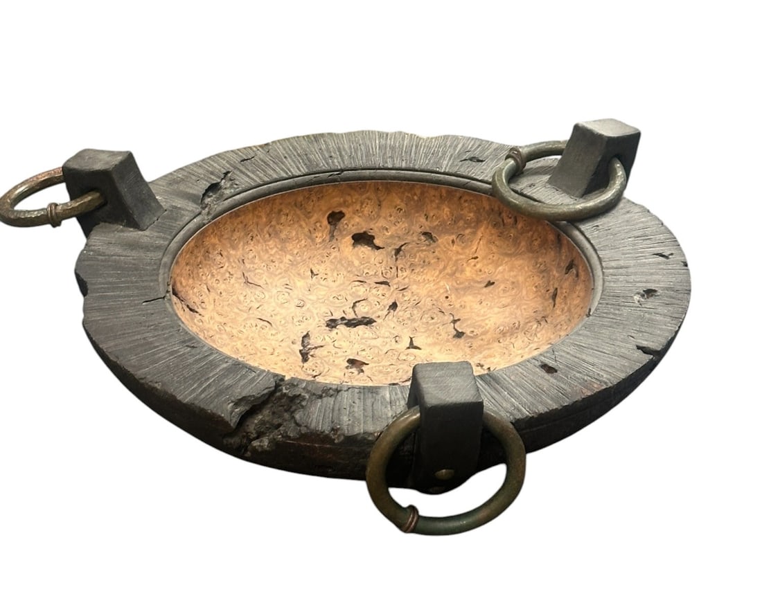 MONUMENTAL DAVID COMERFORD CARVED BURL ELM BOWL (1 of 5)