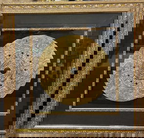 FRAMED LARGE CHINESE JADE ZODIAC WALL PLAQUE