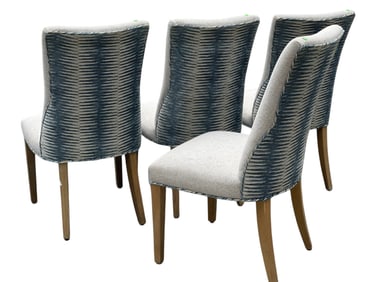 4 CUSTOM UPHOLSTERED DINING CHAIRS