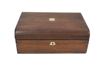 ANTIQUE MAHOGANY WRITING BOX / LAP DESK