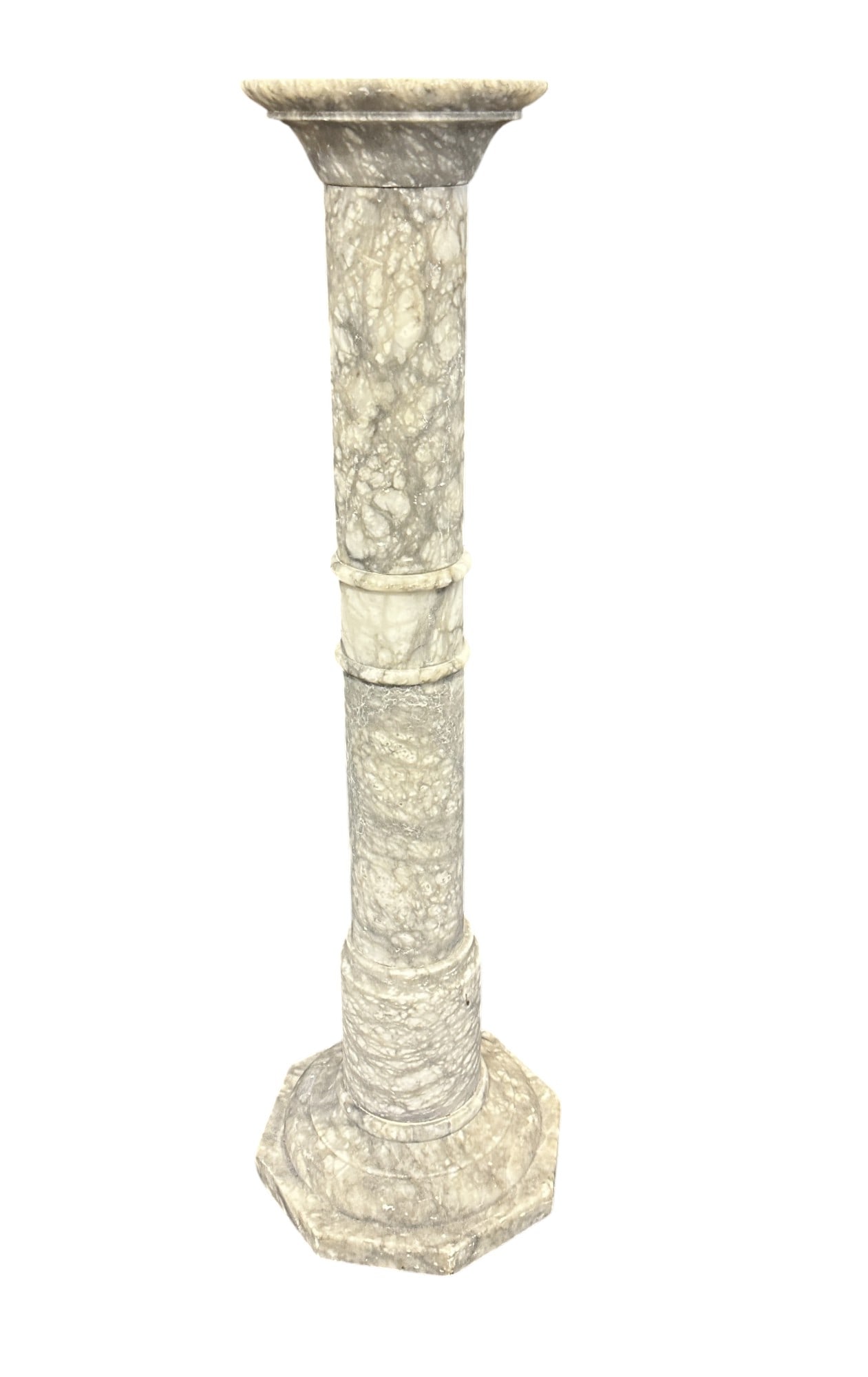 ITALIAN CARRARA MARBLE PLANT STAND PEDESTAL (1 of 1)