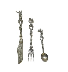 3 ITALIAN MONTAGNANI STYLE SILVERPLATE