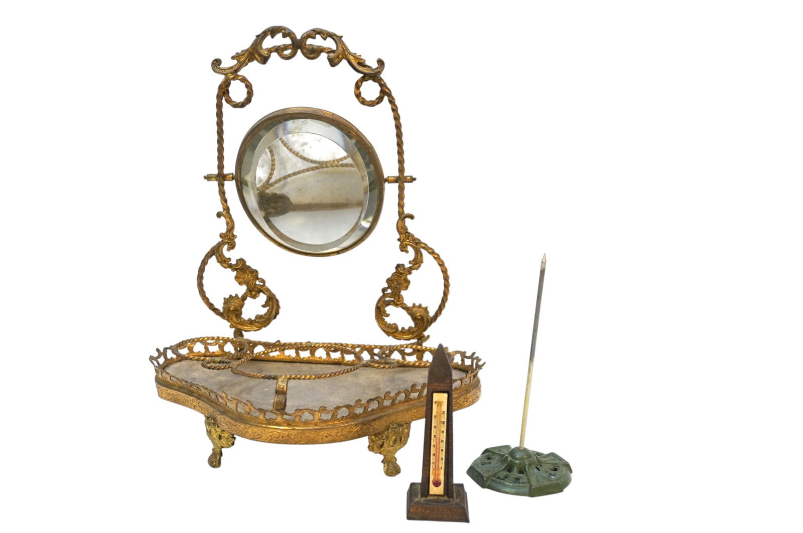 4 Pc EDWARDIAN COLLAR BOX, VANITY STAND + MORE (1 of 3)