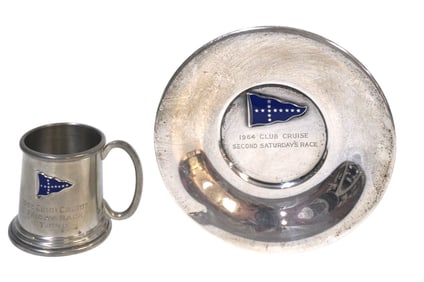 2 pc STERLING & PEWTER YACHT CLUB RACES