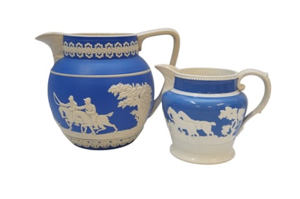2 ANTIQUE COPELAND SPODE & ENOCH WOOD JUGS