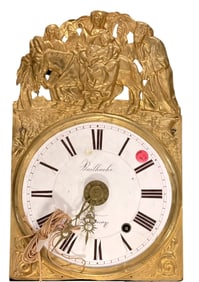 ANTIQUE FRENCH MORBIER WALL CLOCK