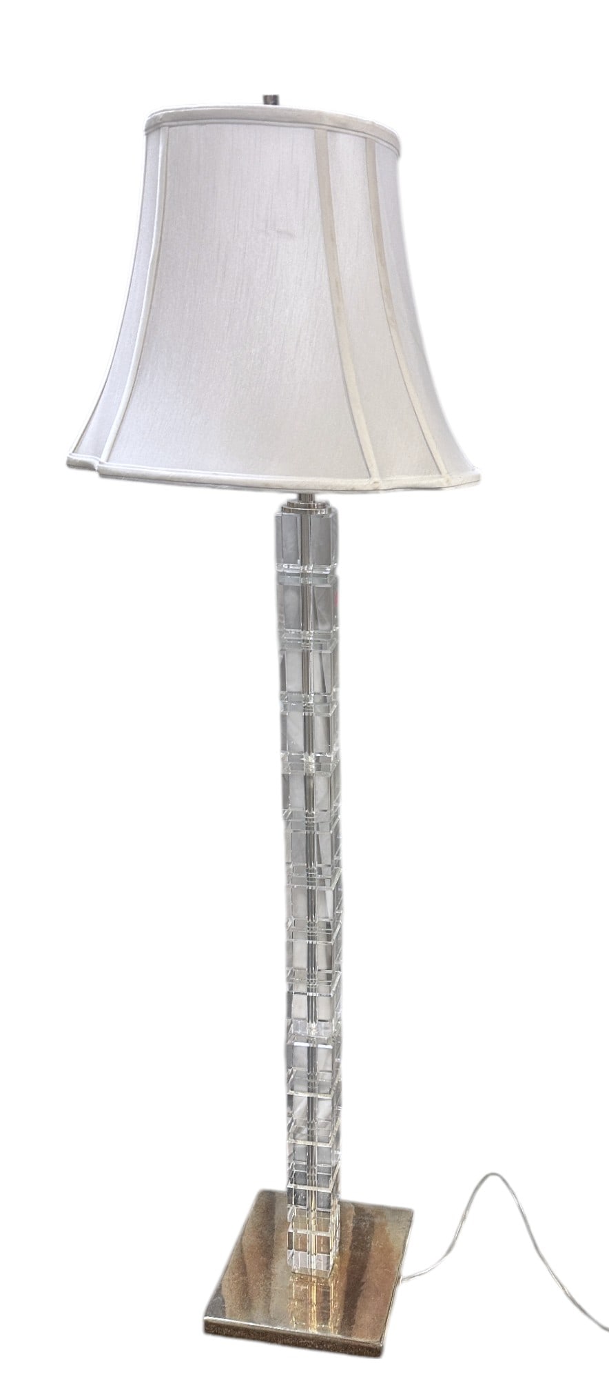 VINTAGE LUCITE BLOCK FLOOR LAMP (1 of 6)