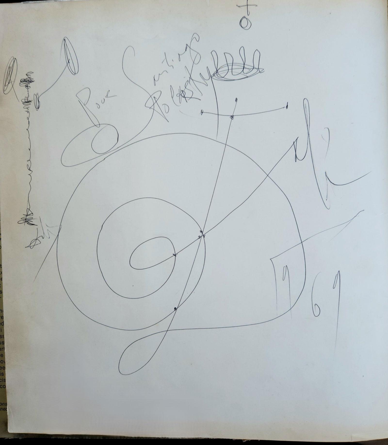 SALVADOR DALI (1904-1989) ORIGINAL INK DRAWING SIGNED 1969 BOOK (1 of 7)