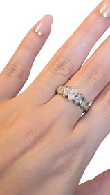 ESTATE 14k MARQUISE 1 CT DIAMOND RING SZ 6