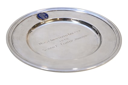 TIFFANY STERLING SILVER GOLF TROPHY PLATE