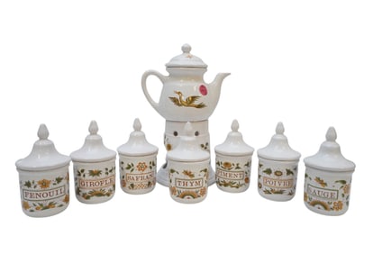 17 PC MOUSTIERS FRENCH SPICE SET VINTAGE