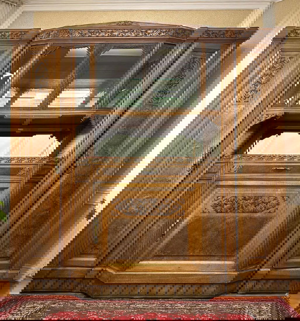 FRENCH TRUE ART DECO WALNUT A DEUX CORPS (1 of 3)