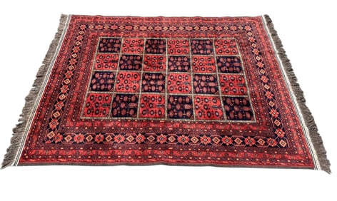 ANTIQUE TURKISH HAND KNOTTED WOOL RUG