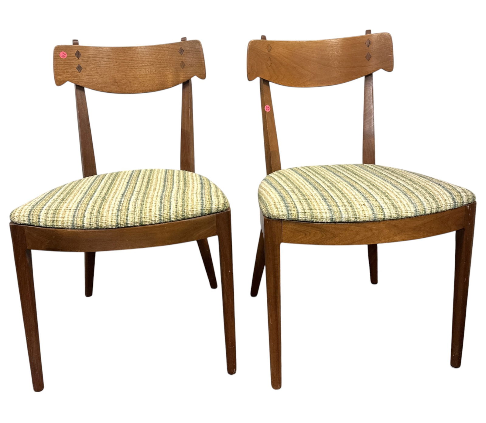 PAIR MCM KIPP STEWART for DREXEL WALNUT CHAIRS (1 of 9)