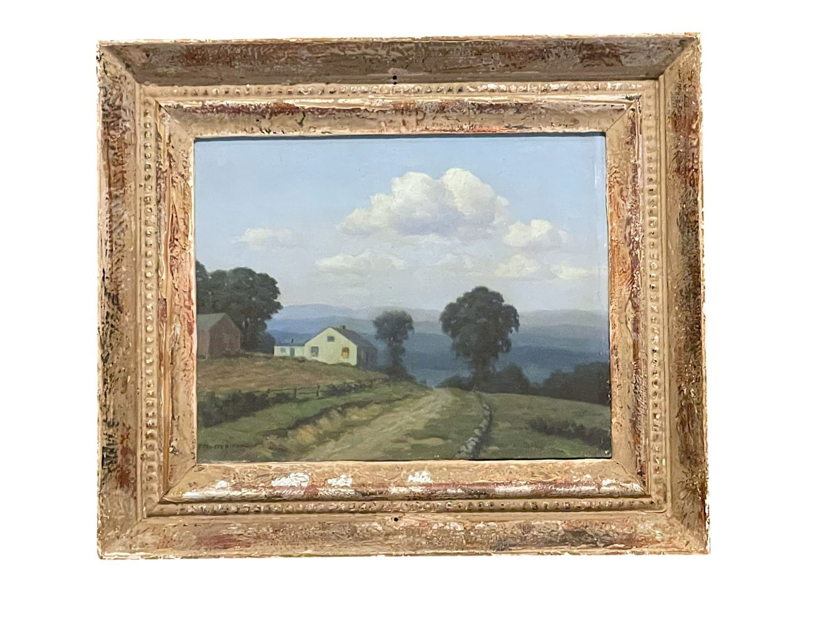 FRANCIS STILLWELL DIXON (1879-1967) OIL FARM LANDSCAPE (1 of 4)